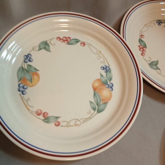 Corelle Corning Abundance 4 Luncheon Salad Plates 8 1/2" Discontinued Fruit #1 - Picture 8 of 11